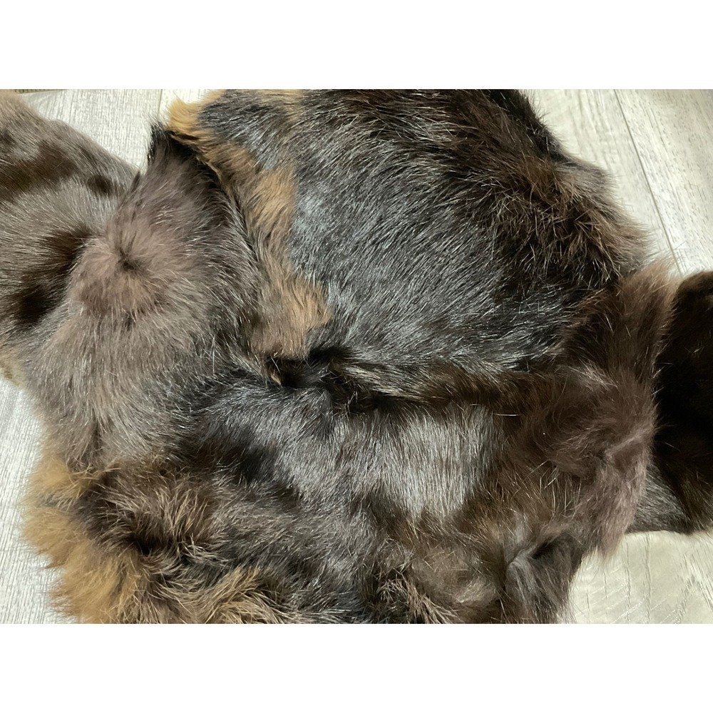 Vintage Russian Ushanka Genuine Fur Trapper Hat Brown Ear Flap mink - Picture 11 of 11
